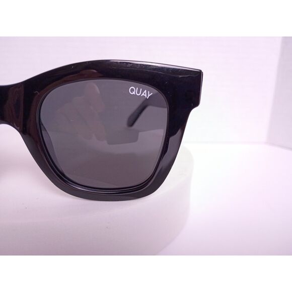QUAY After Hours 51-23-150 Matte Black Smoke Lens Polarized Square Sunglasses - Picture 5 of 15